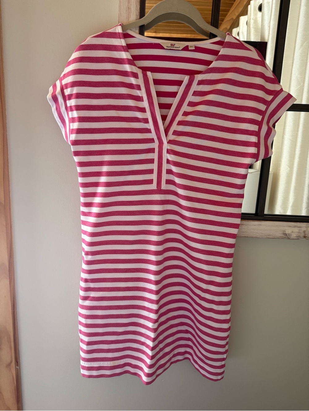 Vineyard Vines Pink and White Striped Mini Dress